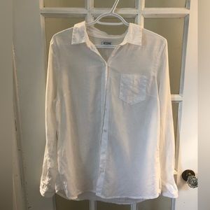 Old Navy linen blend button down shirt